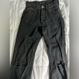 Aeropostale 00 Reg 90’s Baggy Black Distressed Jeans